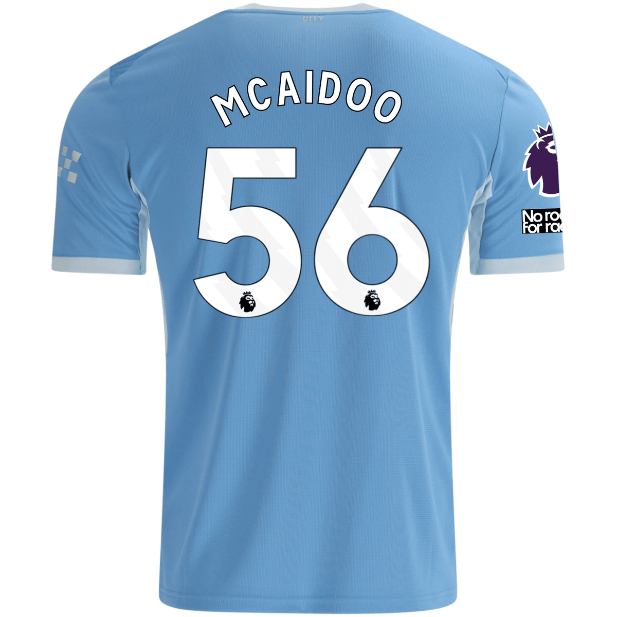 Puma Mens Manchester City Ryan McAidoo Home Jersey EPL + No Room For Racism Patches 26/27 (Team Light Blue/Icey Blue) | SoccerWearhouse