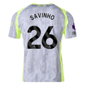 Puma Men's Manchester City Savinho Third Jersey w/ EPL + No Room For Racism Patches 25/26 (Cool Weather/Pro Green)