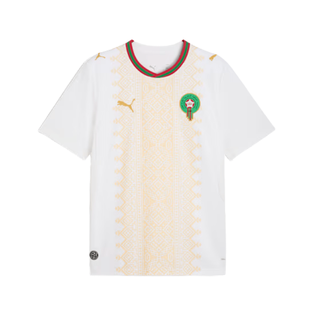 Puma Mens Morocco Away Jersey 2026 (White/Gold) | SoccerWearhouse
