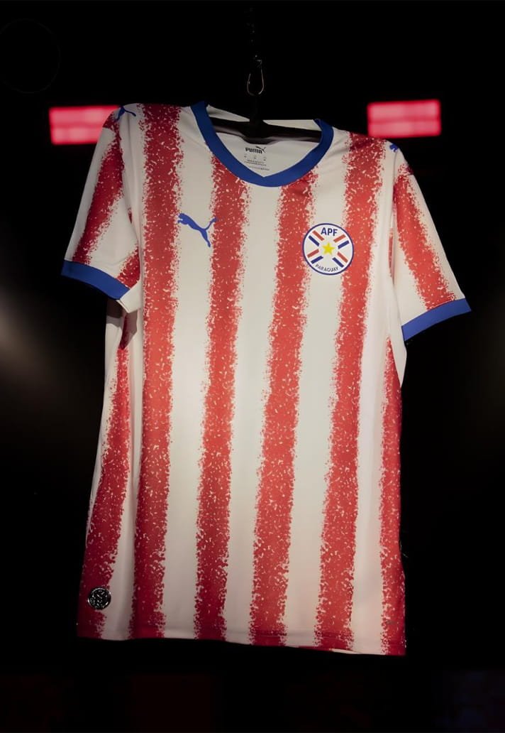 Puma Mens Paraguay Home Stadium Jersey 2026 (Puma Red/White) | SoccerWearhouse
