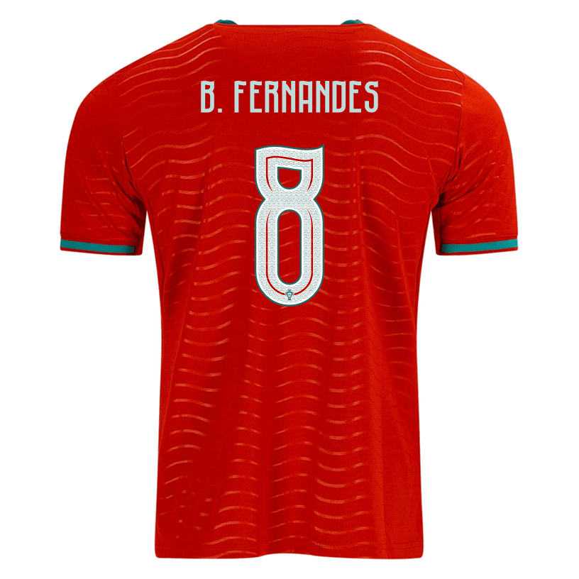 PUMA Men's Portugal B. Fernandes Home World Cup 2026 Soccer Jersey (Club Red/Green Lagoon) | SoccerWearhouse