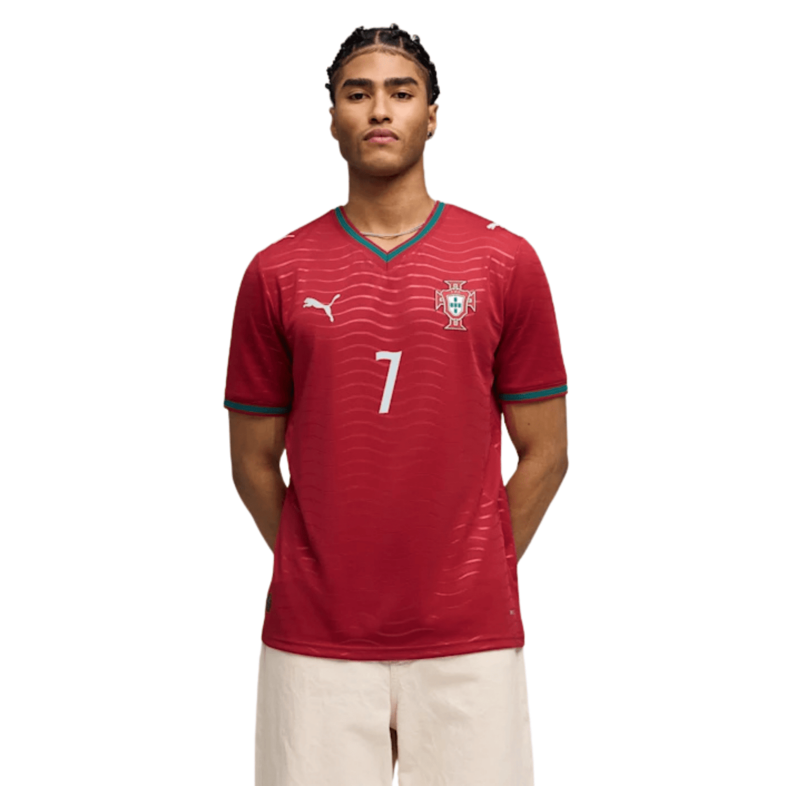 Puma Mens Portugal Cristiano Ronaldo Home Stadium Jersey 2026 (Red/Green)* | SoccerWearhouse
