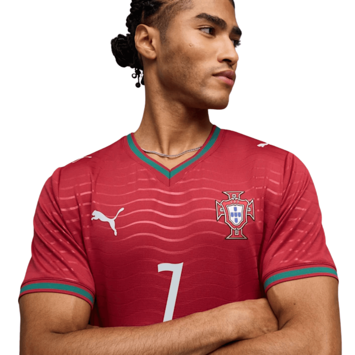 Puma Mens Portugal Cristiano Ronaldo Home Stadium Jersey 2026 (Red/Green)* | SoccerWearhouse