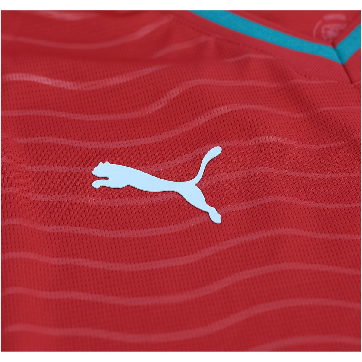 PUMA Men's Portugal Cristiano Ronaldo Home World Cup 2026 Soccer Jersey (Club Red/Green Lagoon) | SoccerWearhouse