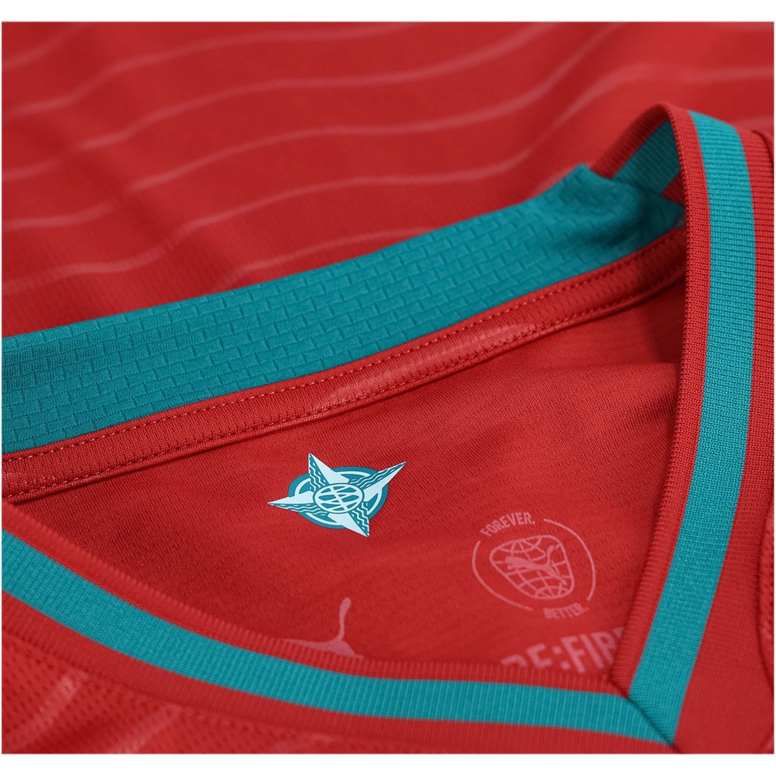 PUMA Men's Portugal Cristiano Ronaldo Home World Cup 2026 Soccer Jersey (Club Red/Green Lagoon) | SoccerWearhouse