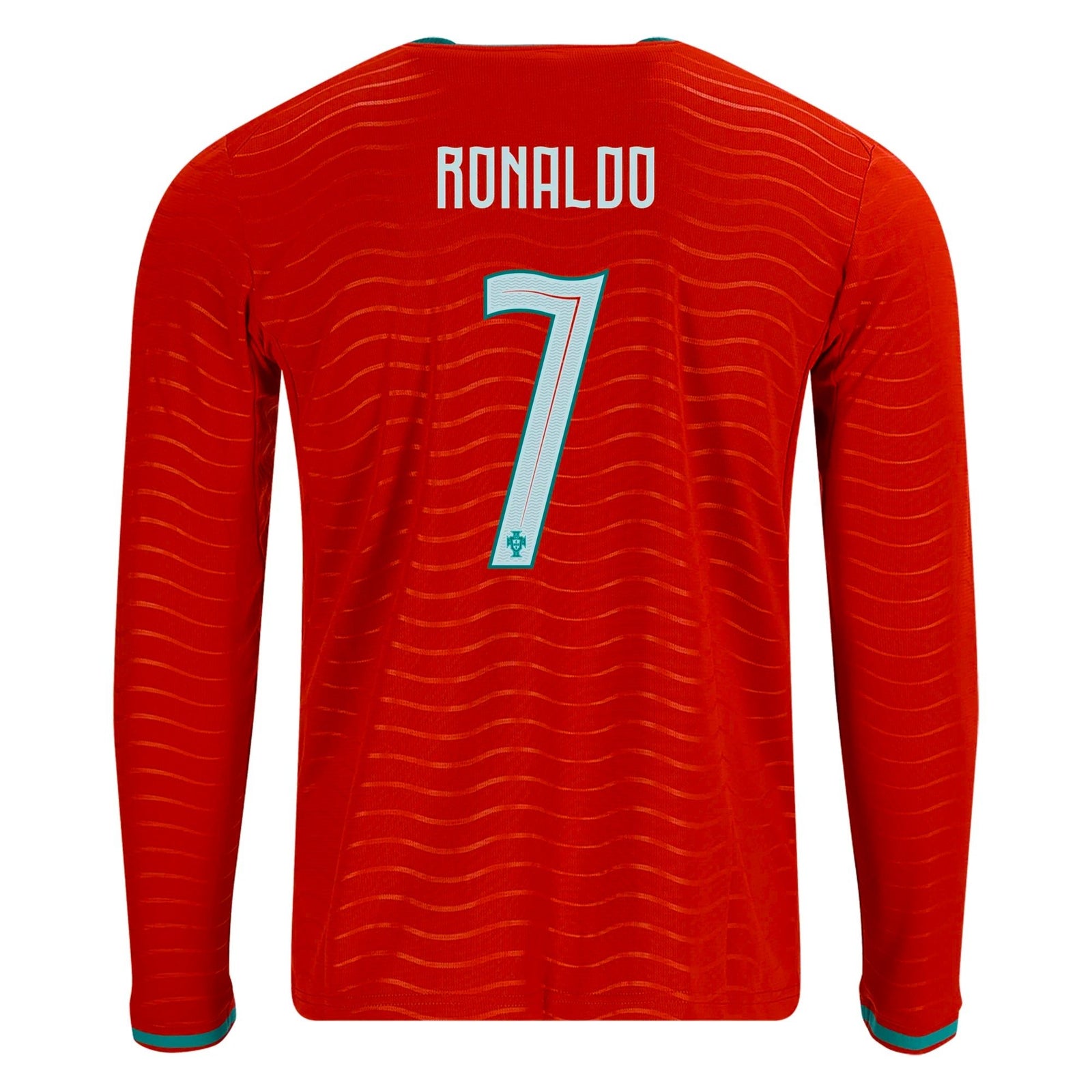 PUMA Men's Portugal Cristiano Ronaldo Long Sleeve Home World Cup 2026 Jersey (Club Red/Green Lagoon) | SoccerWearhouse