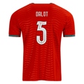 PUMA Men's Portugal Dalot Home World Cup 2026 Soccer Jersey (Club Red/Green Lagoon)