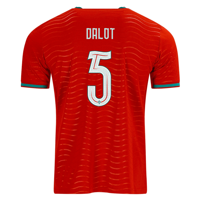 PUMA Men's Portugal Dalot Home World Cup 2026 Soccer Jersey (Club Red/Green Lagoon) | SoccerWearhouse