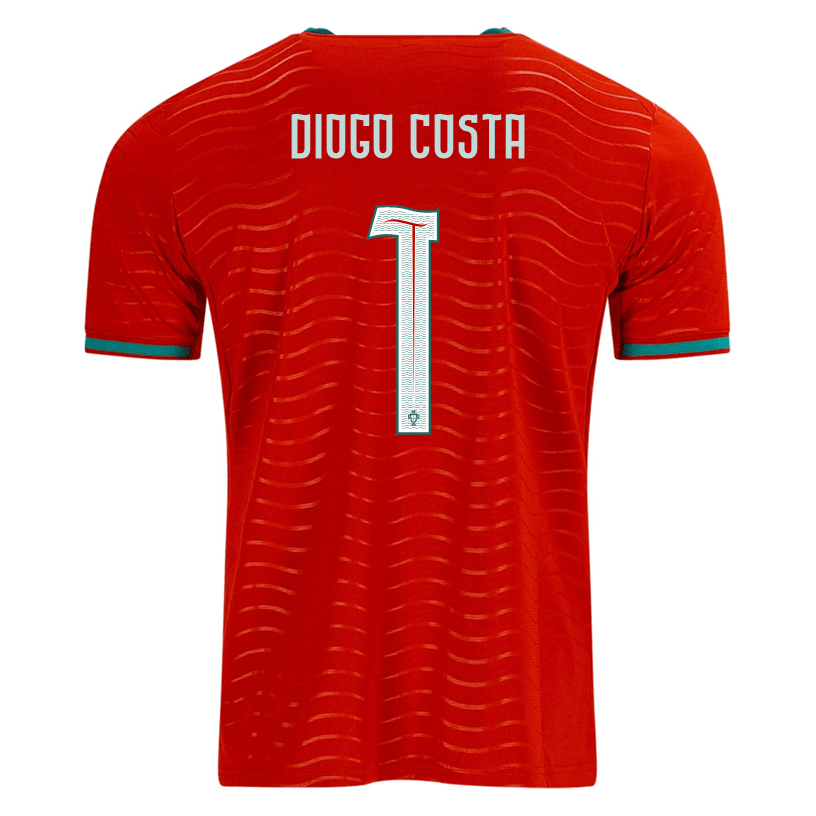 PUMA Men's Portugal Diogo Costa Home World Cup 2026 Soccer Jersey (Club Red/Green Lagoon) | SoccerWearhouse