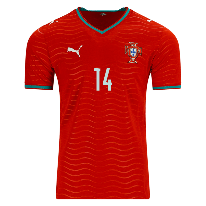PUMA Men's Portugal G. Inacio Home World Cup 2026 Soccer Jersey (Club Red/Green Lagoon) | SoccerWearhouse