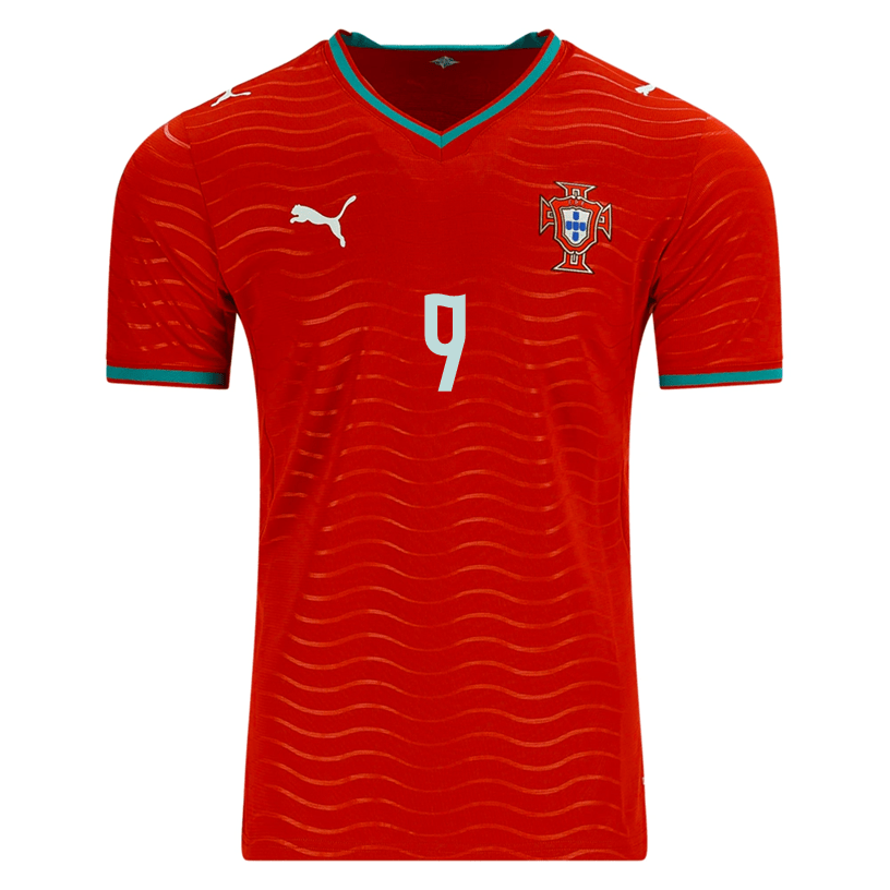 PUMA Men's Portugal G. Ramos Home World Cup 2026 Soccer Jersey (Club Red/Green Lagoon) | SoccerWearhouse