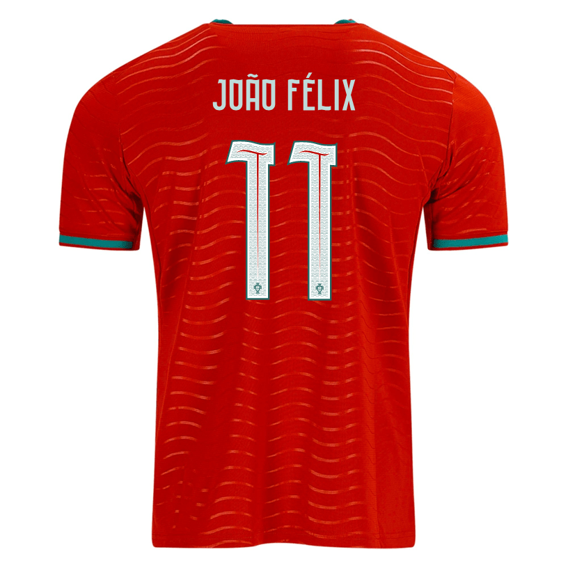 PUMA Men's Portugal Joao Felix Home World Cup 2026 Soccer Jersey (Club Red/Green Lagoon) | SoccerWearhouse