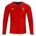 PUMA Men's Portugal Long Sleeve Home World Cup 2026 Jersey (Club Red/Green Lagoon)