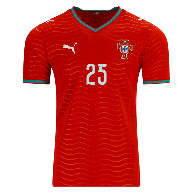 PUMA Men's Portugal N. Mendes Home World Cup 2026 Soccer Jersey (Club Red/Green Lagoon) | SoccerWearhouse