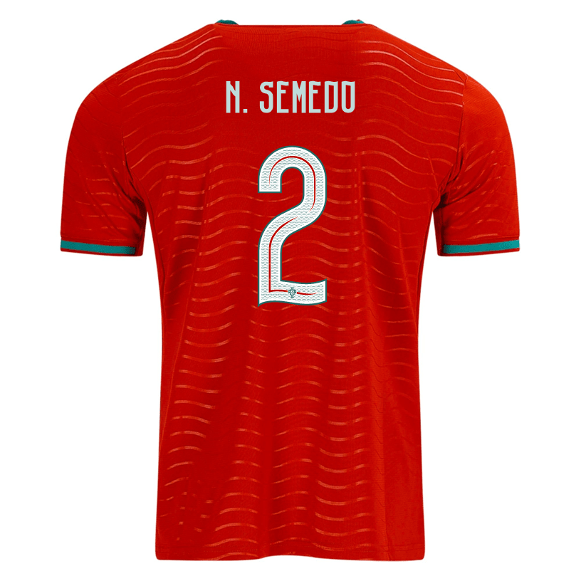 PUMA Men's Portugal N. Semedo Home World Cup 2026 Soccer Jersey (Club Red/Green Lagoon) | SoccerWearhouse