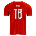 PUMA Men's Portugal Neto Home World Cup 2026 Soccer Jersey (Club Red/Green Lagoon)