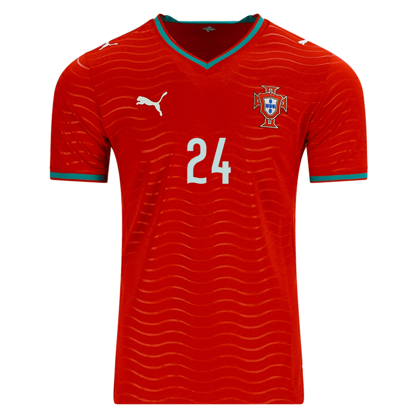 PUMA Men's Portugal Samu Home World Cup 2026 Soccer Jersey (Club Red/Green Lagoon) | SoccerWearhouse
