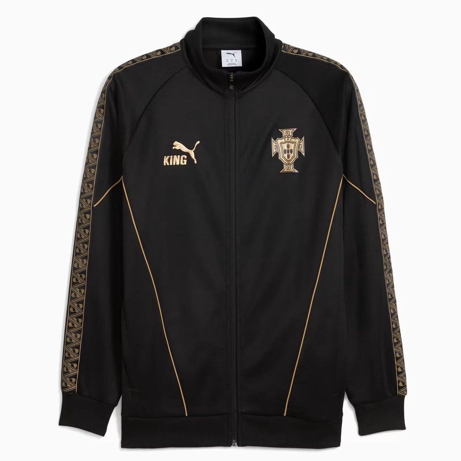PUMA Men's Portugal Special Edition King Anthem Jacket (Black/Gold) | SoccerWearhouse