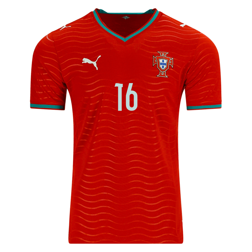 PUMA Men's Portugal Trincao Home World Cup 2026 Soccer Jersey (Club Red/Green Lagoon) | SoccerWearhouse