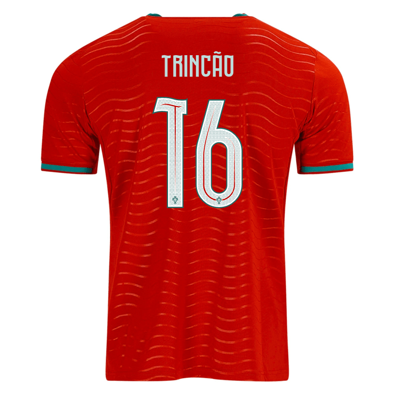 PUMA Men's Portugal Trincao Home World Cup 2026 Soccer Jersey (Club Red/Green Lagoon) | SoccerWearhouse