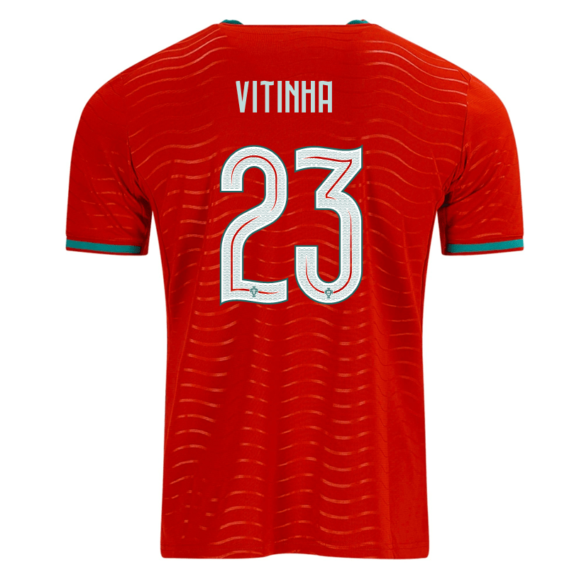 PUMA Men's Portugal Vitinha Home World Cup 2026 Soccer Jersey (Club Red/Green Lagoon) | SoccerWearhouse