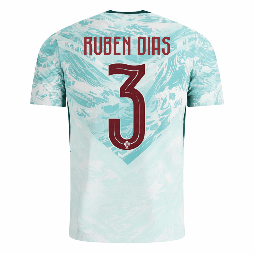 PUMA Men's Ruben Dias Portugal 2026 Authentic Match Away Jersey (White/Green Lagoon) | SoccerWearhouse
