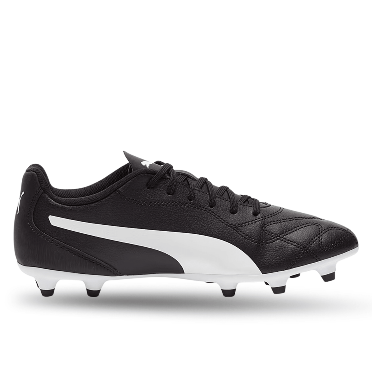 Puma Monarch II FG/AG Soccer Cleats (Puma Black/White) | SoccerWearhouse