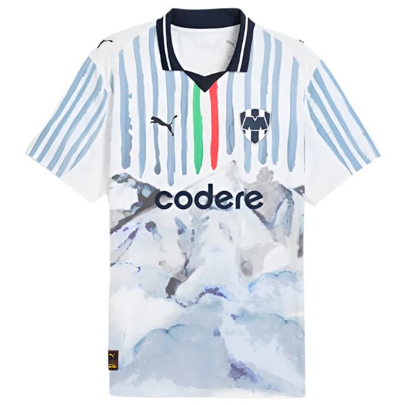 Puma Monterrey 25/26 Kid Super Authentic Jersey (Puma White/Deep Navy) | SoccerWearhouse