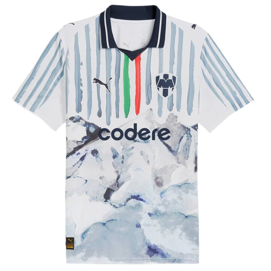 Puma Monterrey 25/26 Kid Super Jersey (Puma White/Deep Navy) | SoccerWearhouse