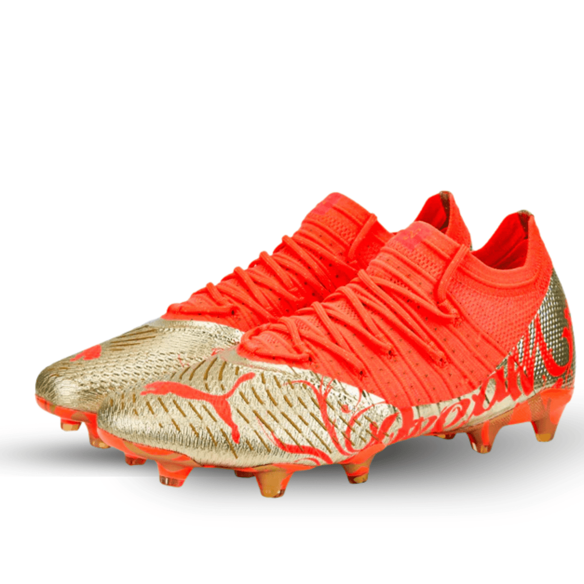 Puma Neymar Jr. Future Z 1.4 Firm Ground Soccer Cleats (Fiery Coral Gold) | SoccerWearhouse