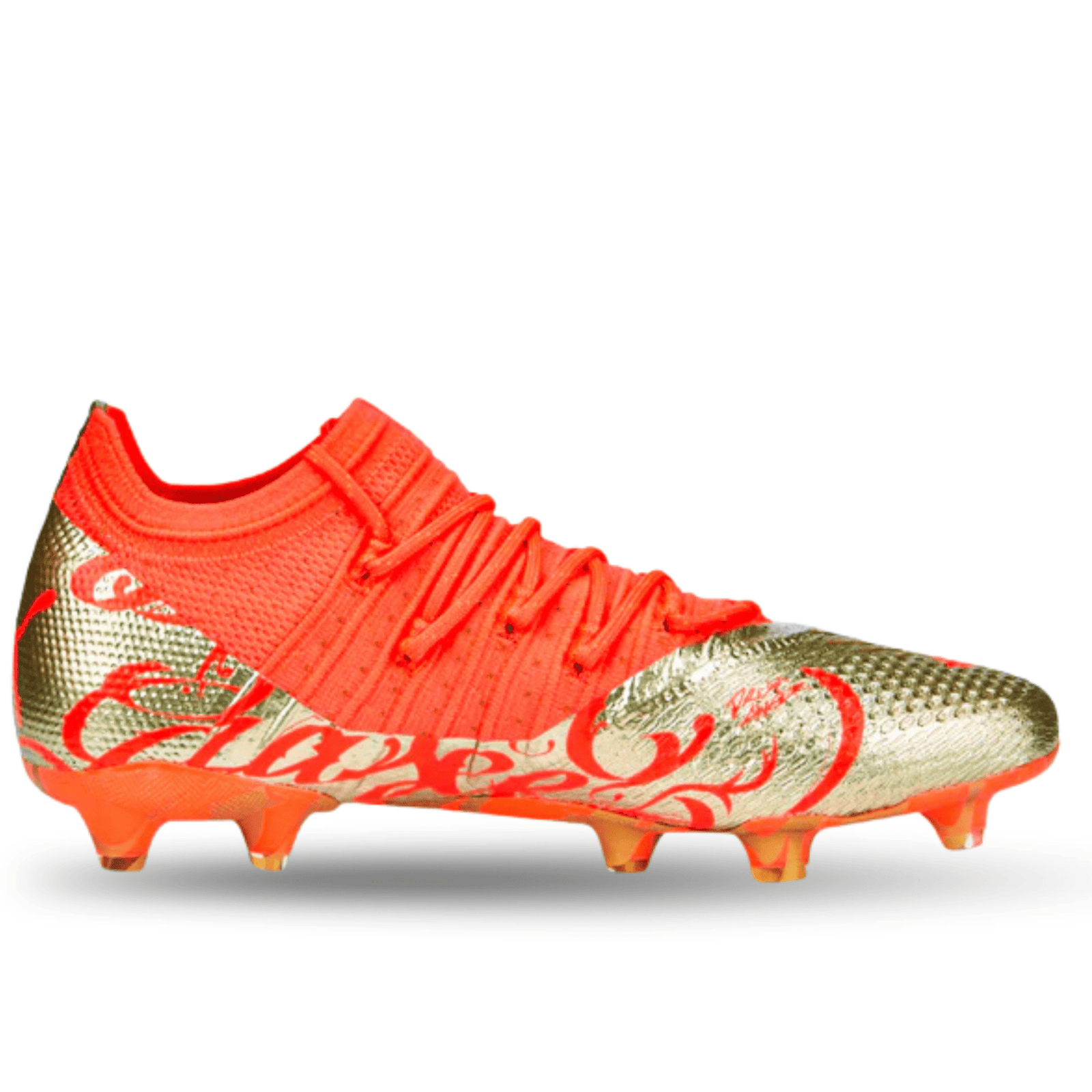 Puma Neymar Jr. Future Z 1.4 Firm Ground Soccer Cleats (Fiery Coral Gold) | SoccerWearhouse
