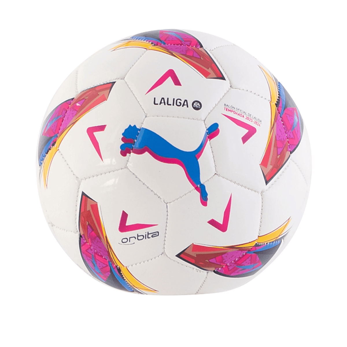 Puma Orbita La Liga MS Mini Ball (Puma White/Multi Color) | SoccerWearhouse