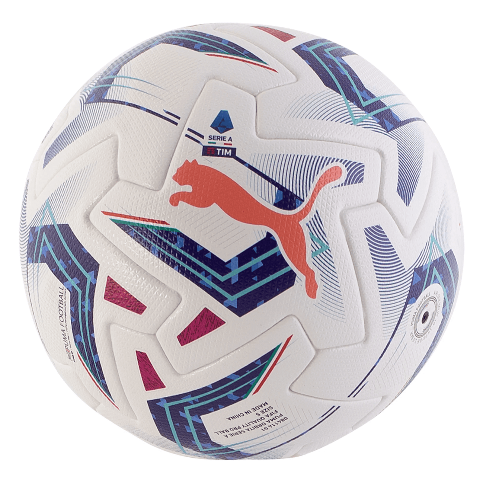 Puma Orbita Serie A FIFA Pro Match Ball 23/24 (Puma White/Blue Glimmer) | SoccerWearhouse