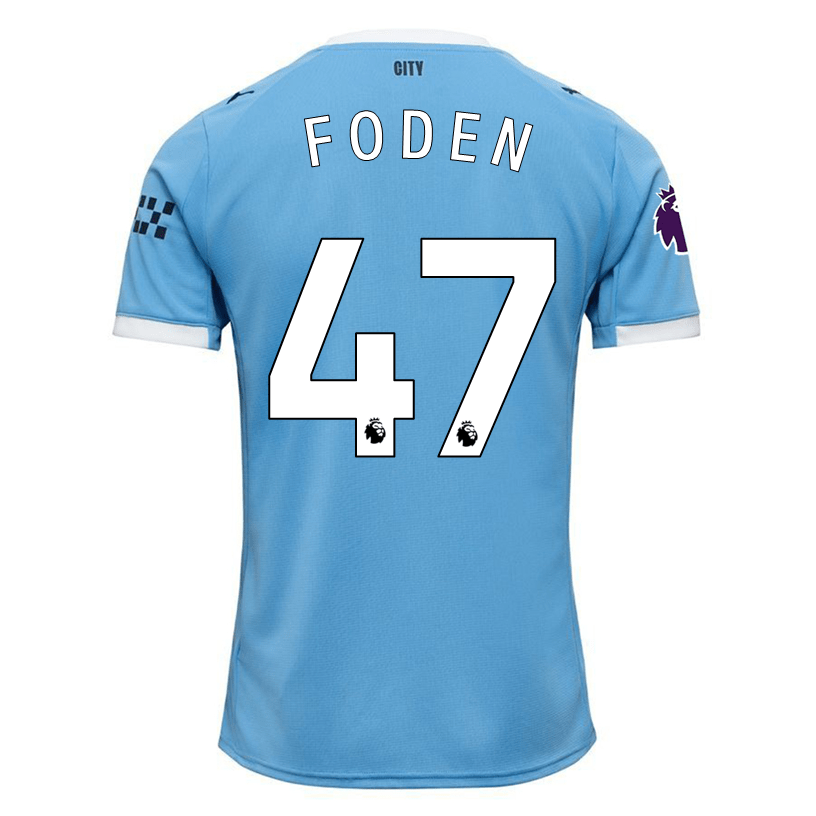 25/26 マンチェスター・シティ  ユニフォーム FODEN L Puma Phil Foden Manchester City Home Jersey 25/26 w/ EPL + Sponsor Pat