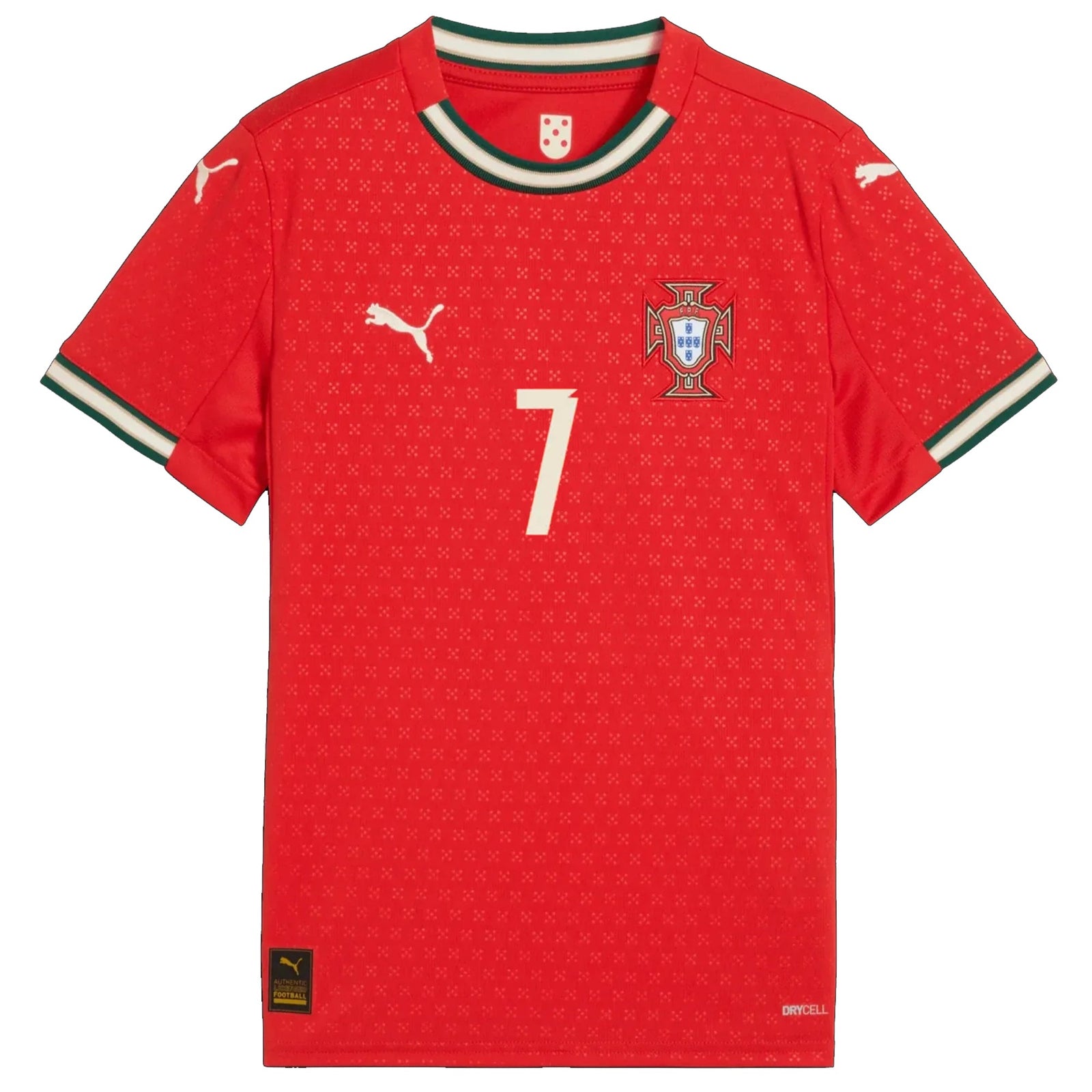 Puma Portugal Cristiano Ronaldo Youth Home Jersey 25/26 (Sport Red/Sugared Almond) | SoccerWearhouse