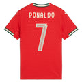 Puma Portugal Cristiano Ronaldo Youth Home Jersey 25/26 (Sport Red/Sugared Almond)
