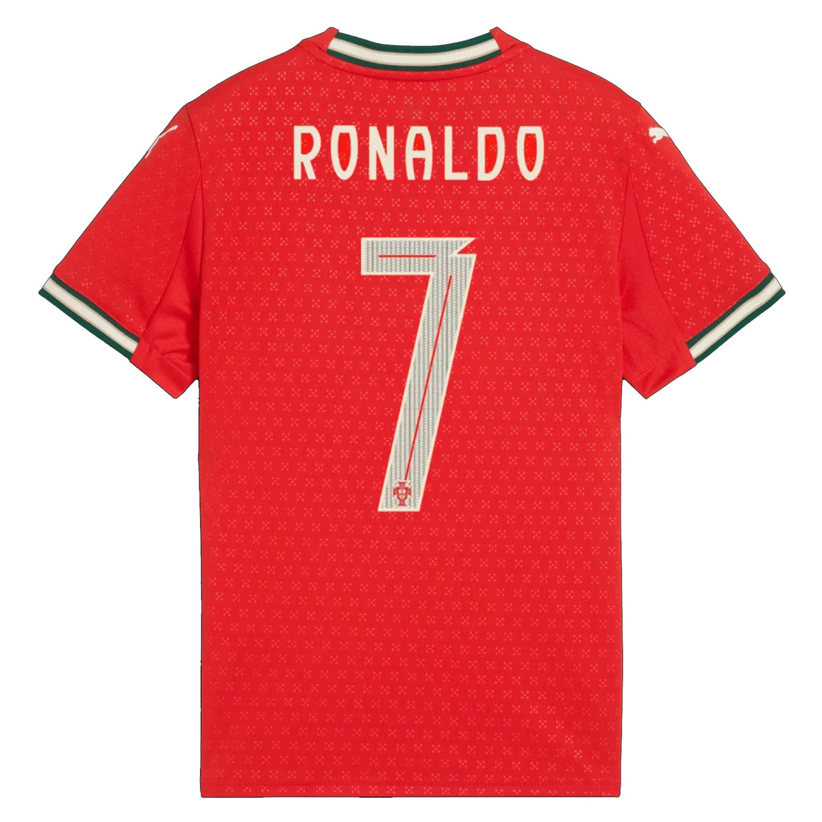 Puma Portugal Cristiano Ronaldo Youth Home Jersey 25/26 (Sport Red/Sugared Almond) | SoccerWearhouse