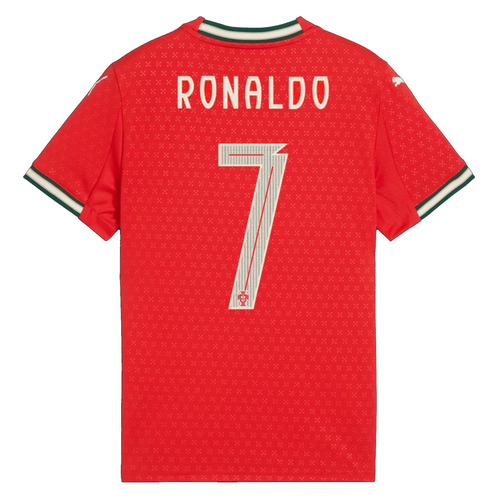 Puma Portugal Cristiano Ronaldo Youth Home Jersey 25/26 (Sport Red/Sugared Almond) | SoccerWearhouse