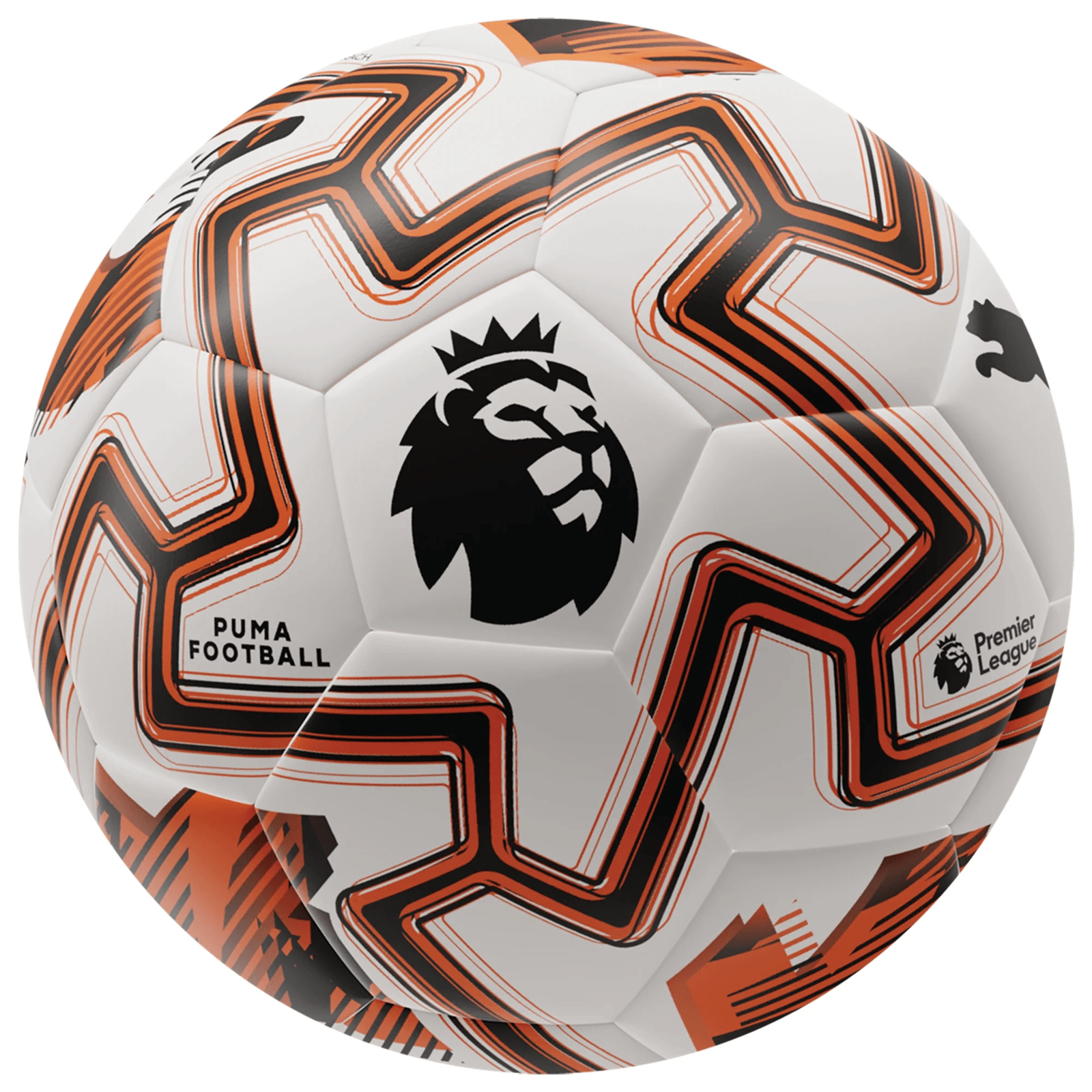 Puma Premier League Orbita Match Brilliance Ball 25/26 (White/Heat Fire/Black) | SoccerWearhouse