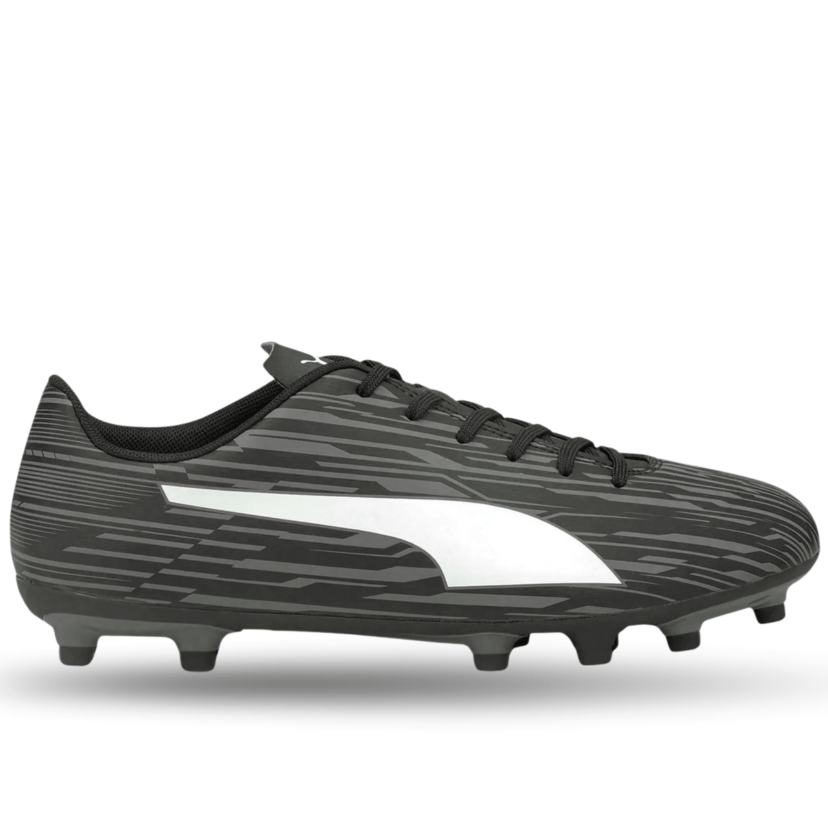 Puma Rapido III FG/AG Soccer Cleats (Puma Black/Castlerock) | SoccerWearhouse