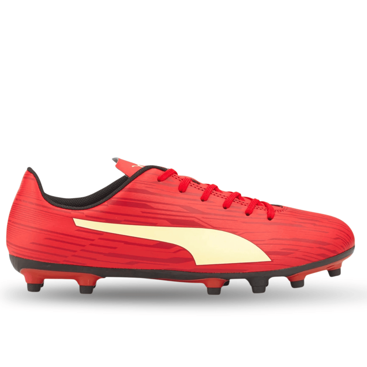 Puma Rapido III FG/AG Soccer Cleats (Red/Fresh Yellow/Chili Pepper) | SoccerWearhouse