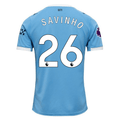 Puma Savinho Manchester City Home Jersey 25/26 w/ EPL + Sponsor Patch (Team Light Blue/Puma White)