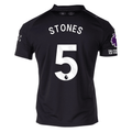 Puma Stones Men's Manchester City Away Jersey 25/26 w/ NRFR + EPL Patches (Puma Black)