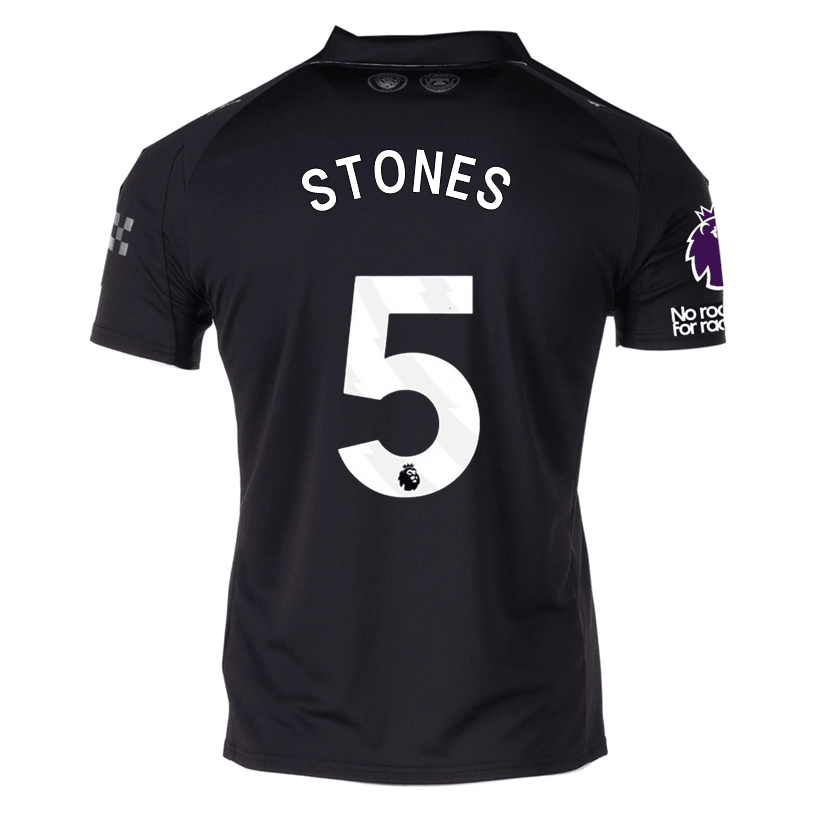 Puma Stones Men's Manchester City Away Jersey 25/26 w/ NRFR + EPL Patches (Puma Black) | SoccerWearhouse