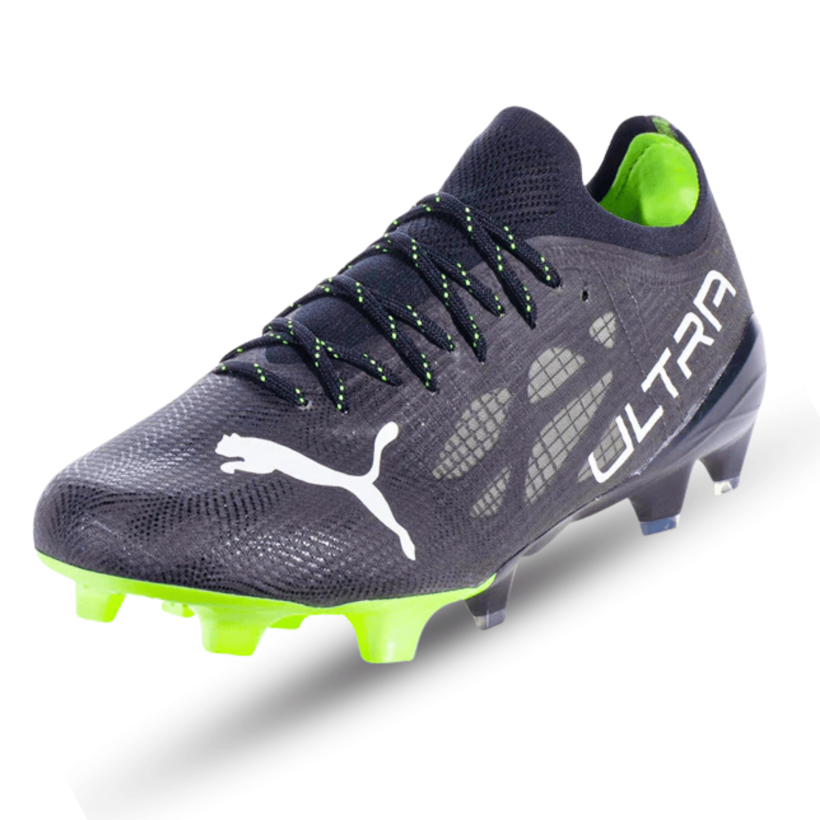 Puma Ultra 1.4 FG/AG Soccer Cleats (Black/Fizzy Light) | SoccerWearhouse