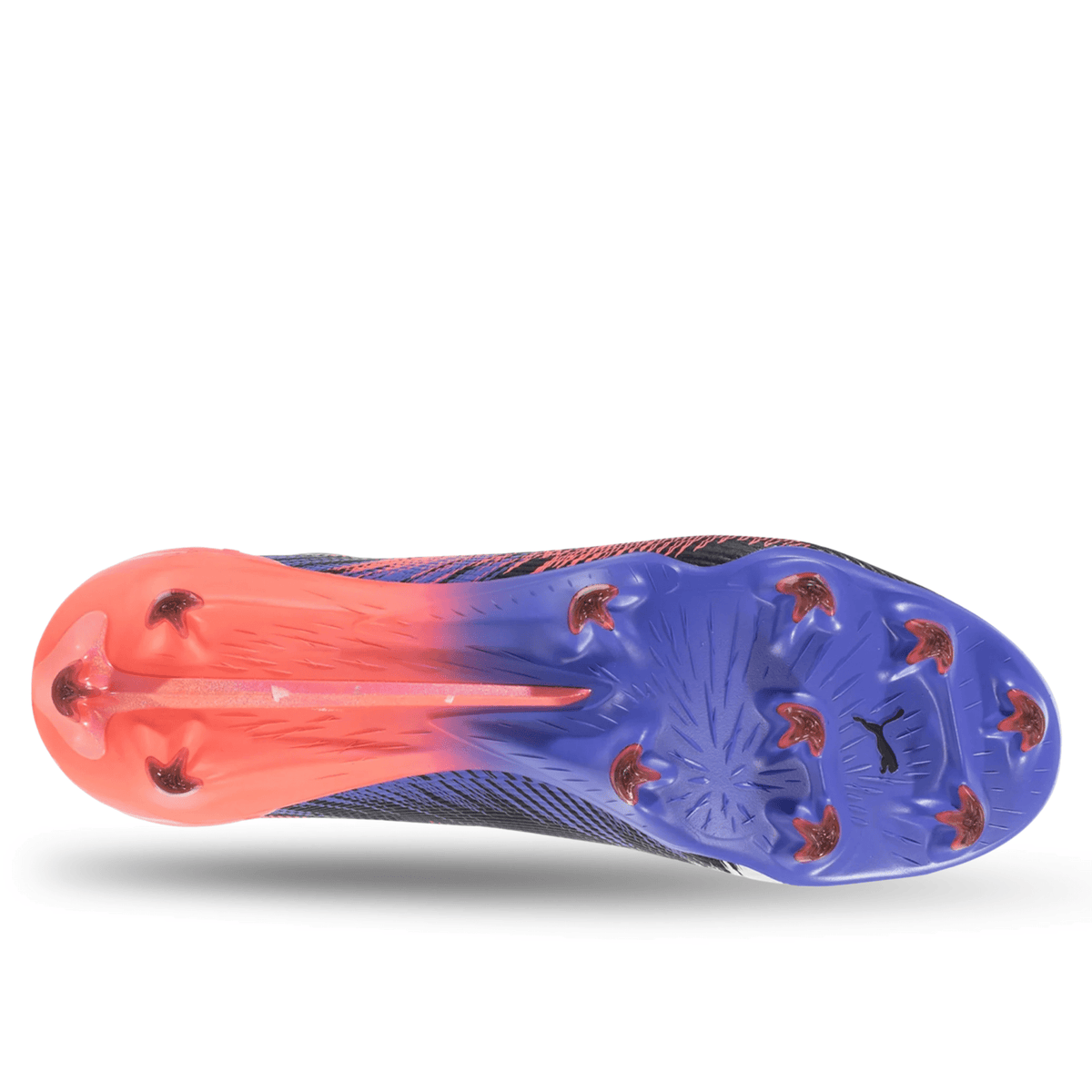 Puma Ultra 5 Ultimate F1 FG Soccer Cleats (Black/Sunset Glow/Dark Amethyst) | SoccerWearhouse
