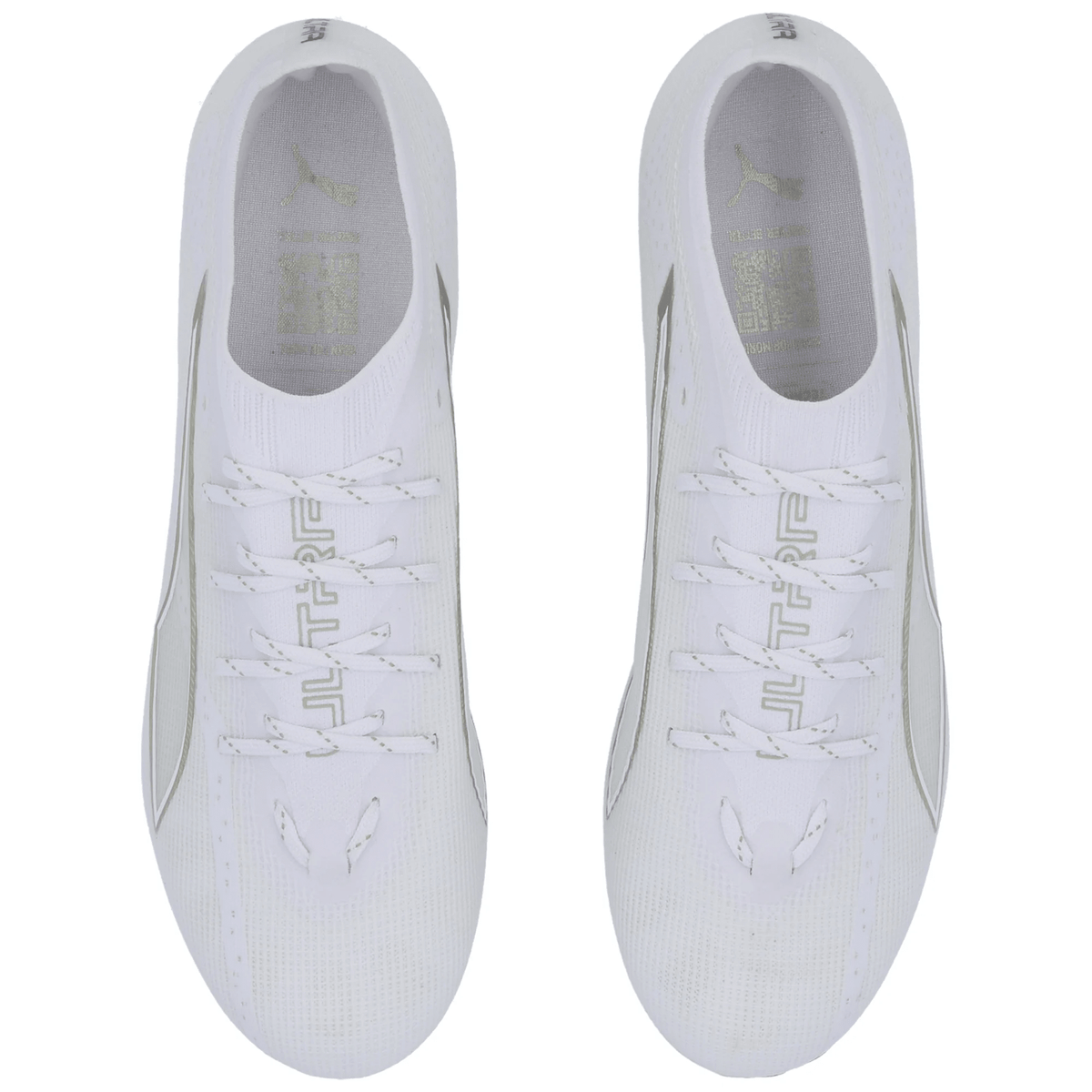 Puma Ultra 6 Pro FG/AG Soccer Cleats (White/Gold) | SoccerWearhouse