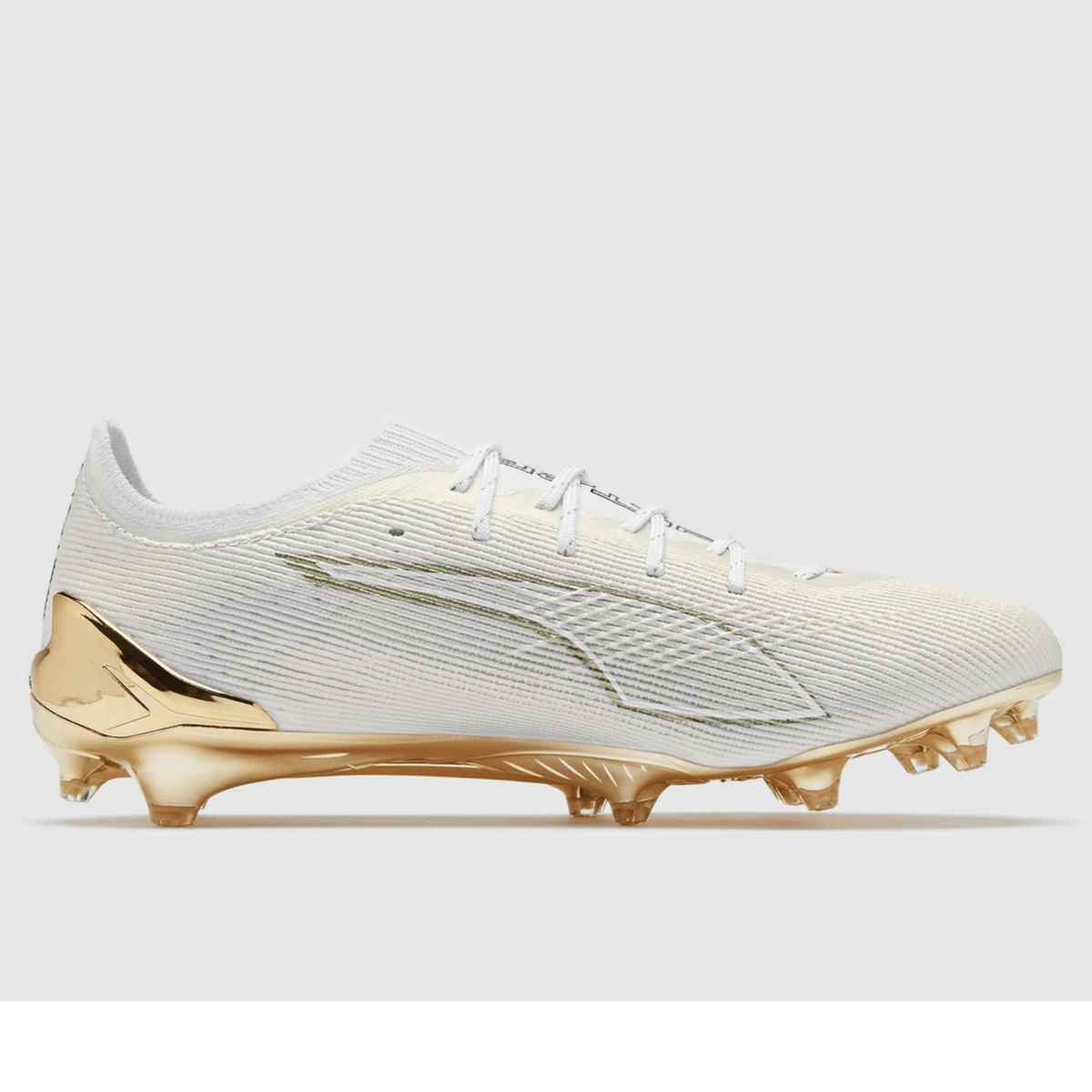 Puma Ultra 6 Ultimate FG Soccer Cleats (White/Gold) | SoccerWearhouse