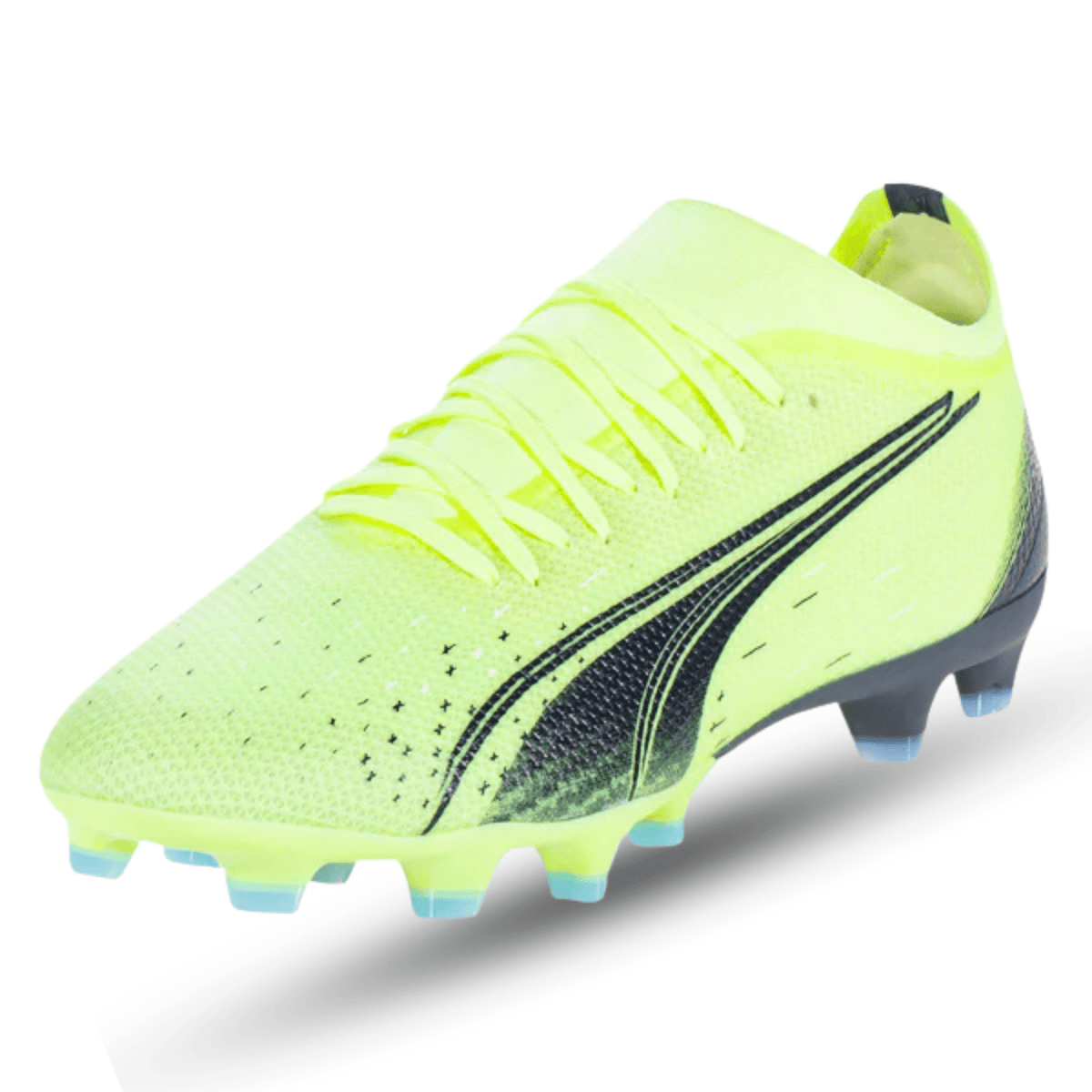 Puma Ultra Match FG/AG Soccer Cleats (Fizzy Light/Parisian Blue) | SoccerWearhouse