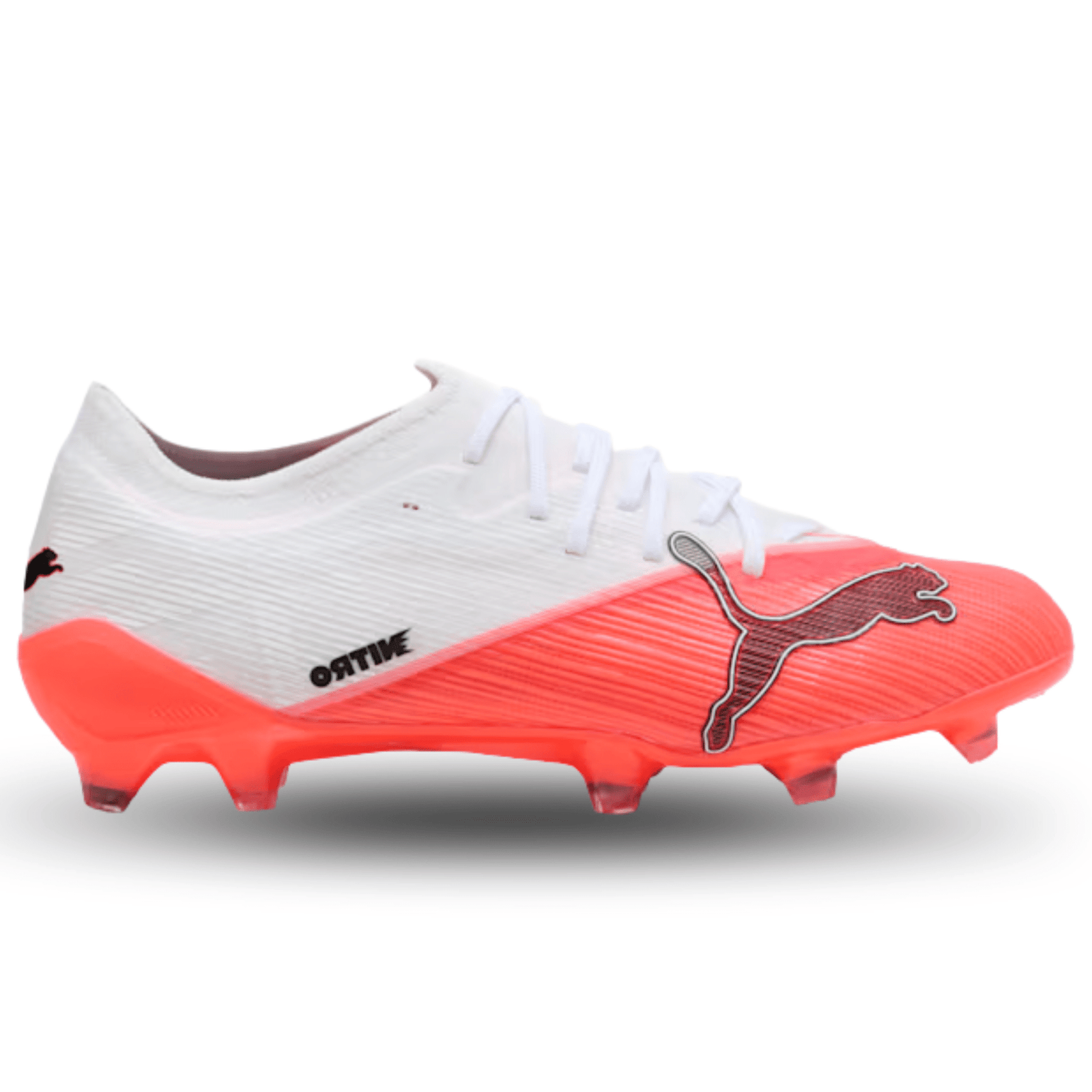 Puma Ultra Nitro 7 Pro FG Soccer Cleats (White/Pink) | SoccerWearhouse
